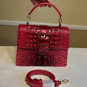 NEW Brahmin Small Hallie Melbourne Leather Satchel